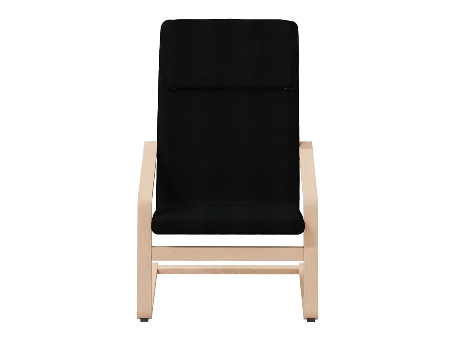 Sillón de relax con taburete tela negro