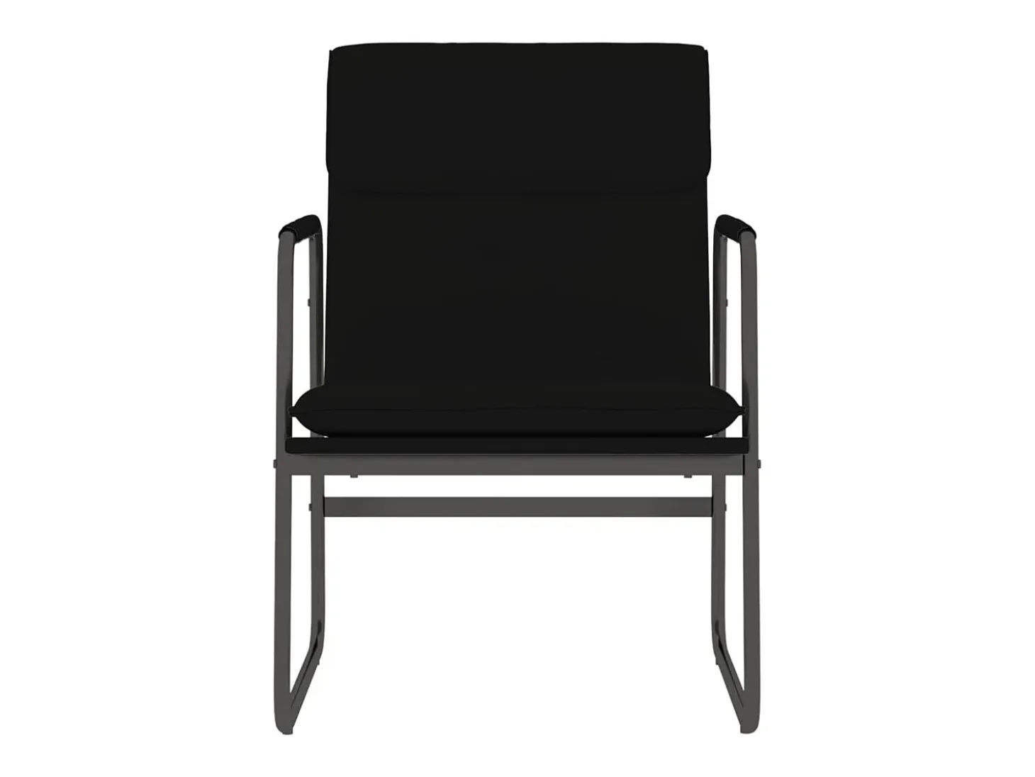 Sillón de relax cuero sintético negro 55x64x80 cm
