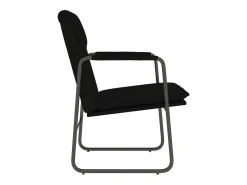 Sillón de relax cuero sintético negro 55x64x80 cm