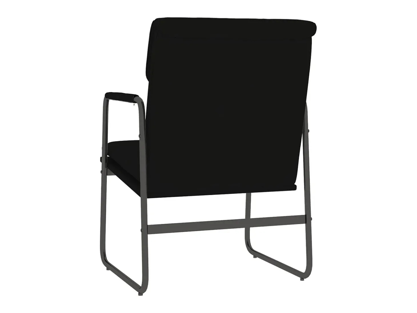 Sillón de relax cuero sintético negro 55x64x80 cm