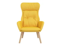 Sillón de relax de tela amarillo mostaza