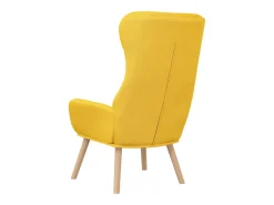 Sillón de relax de tela amarillo mostaza