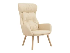 Sillón de relax de tela color crema
