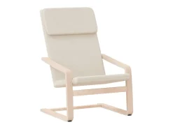Sillón de relax de tela color crema