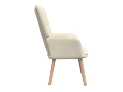 Sillón de relax de tela crema ES34326