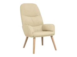 Sillón de relax de tela crema