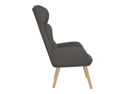 Sillón de relax de tela gris oscuro