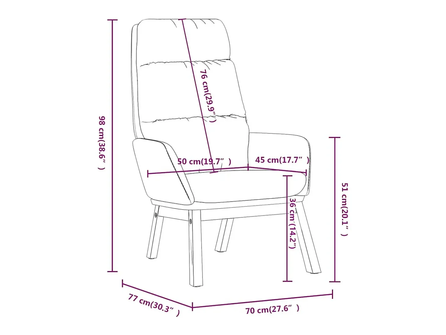 Sillón de relax de tela gris claro