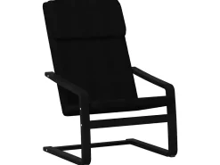 Sillón de relax de tela negro ES30656