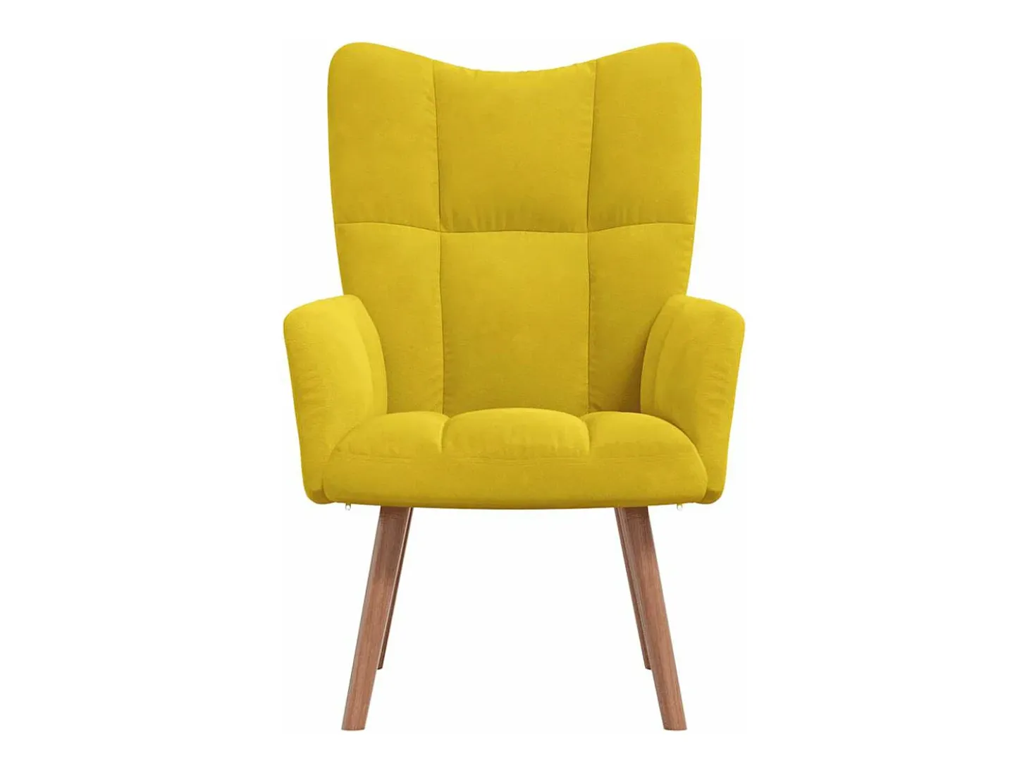Sillón de relax de terciopelo amarillo mostaza