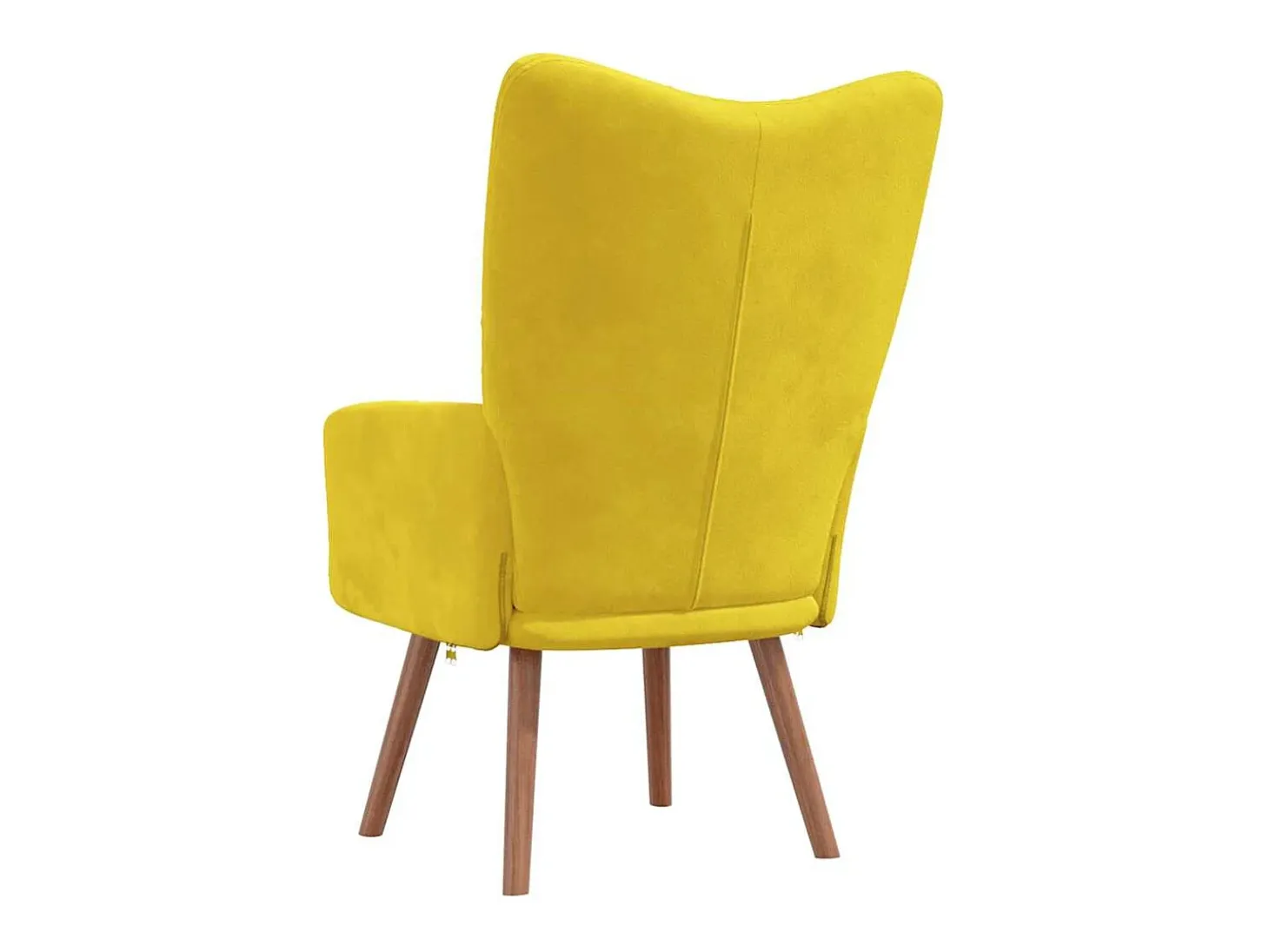 Sillón de relax de terciopelo amarillo mostaza