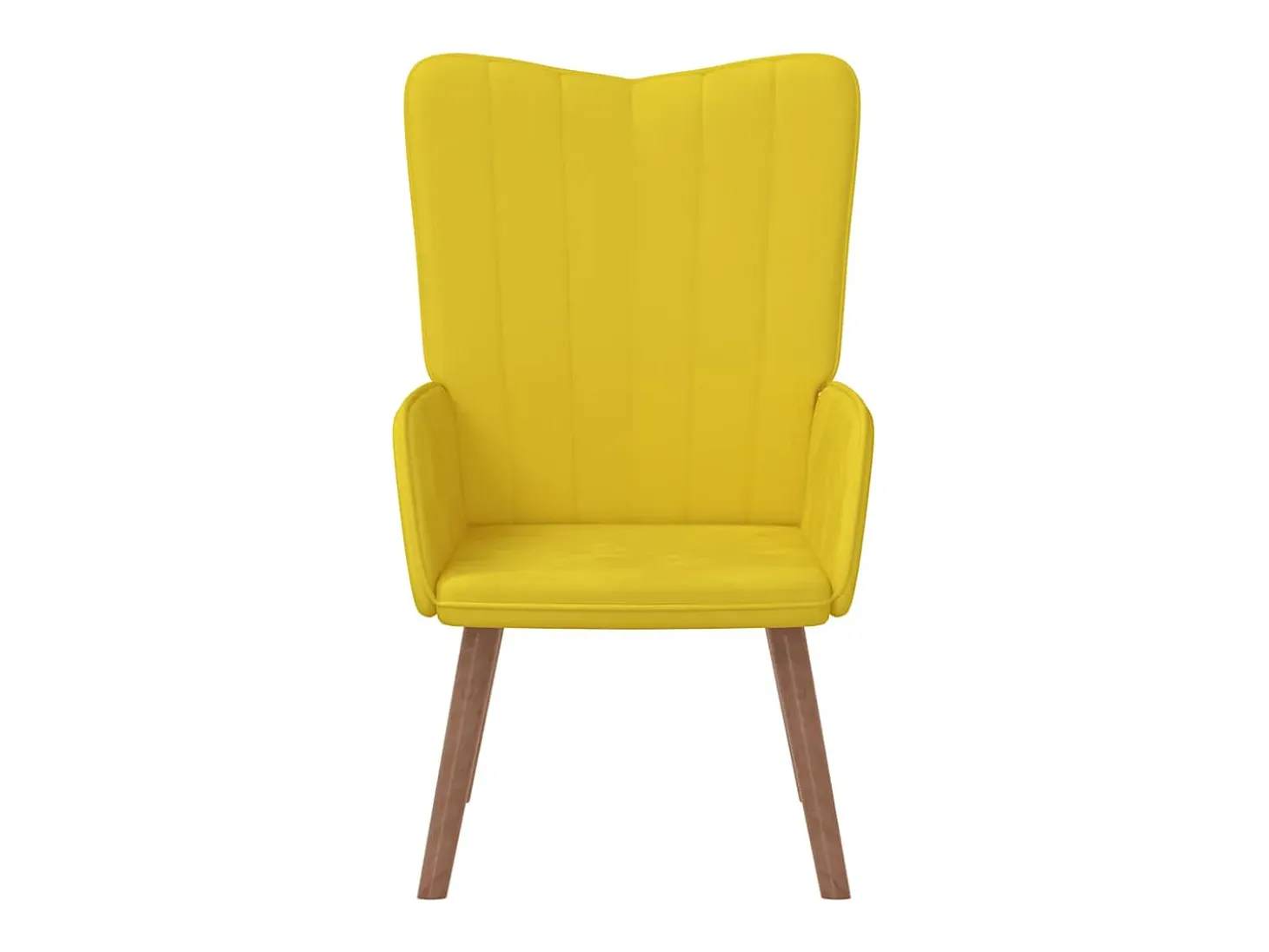 Sillón de relax de terciopelo amarillo mostaza