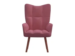 Sillón de relax de terciopelo rosa ES38142