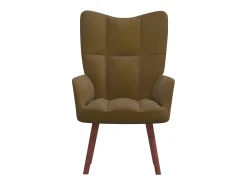 Sillón de relax de terciopelo marrón