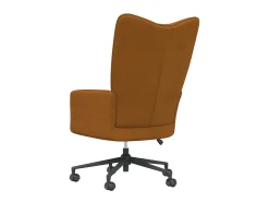 Sillón de relax de terciopelo marrón ES206059