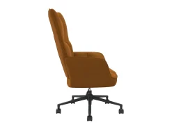 Sillón de relax de terciopelo marrón ES206059