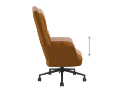 Sillón de relax de terciopelo marrón ES206059