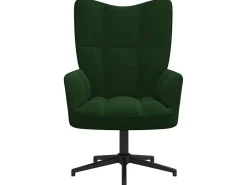 Sillón de relax de terciopelo verde oscuro ES935566