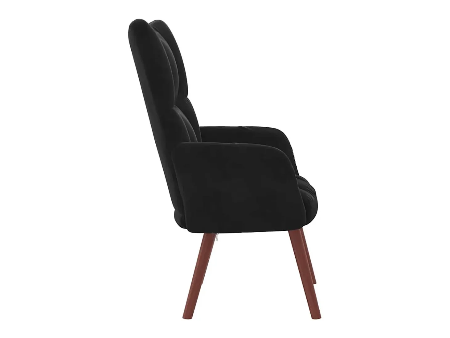 Sillón de relax de terciopelo negro