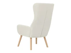 Sillón de relax de terciopelo blanco crema