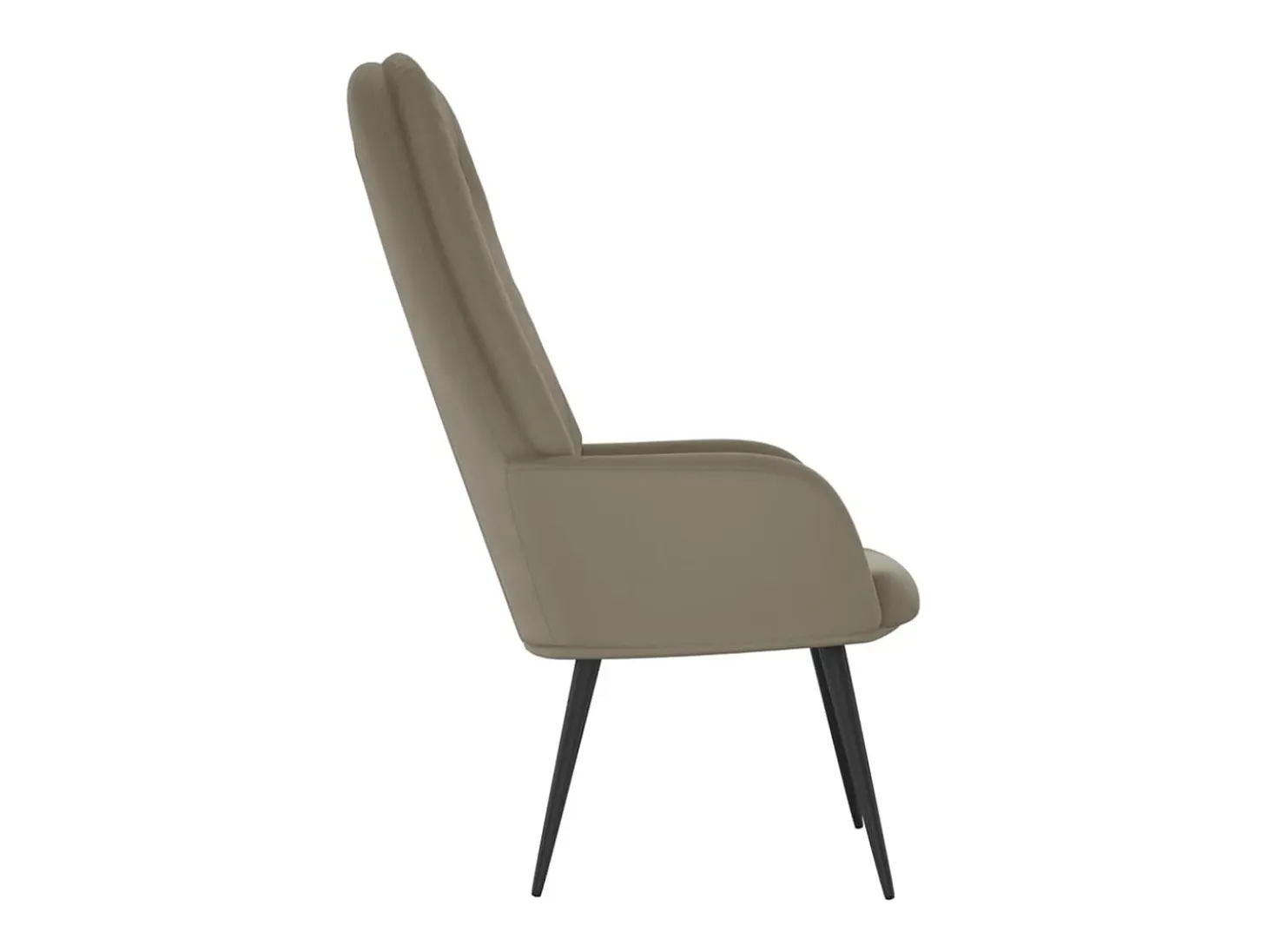 Sillón de relax de terciopelo gris claro