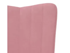 Sillón de relax de terciopelo rosa