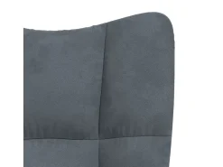 Sillón de relax de terciopelo gris oscuro
