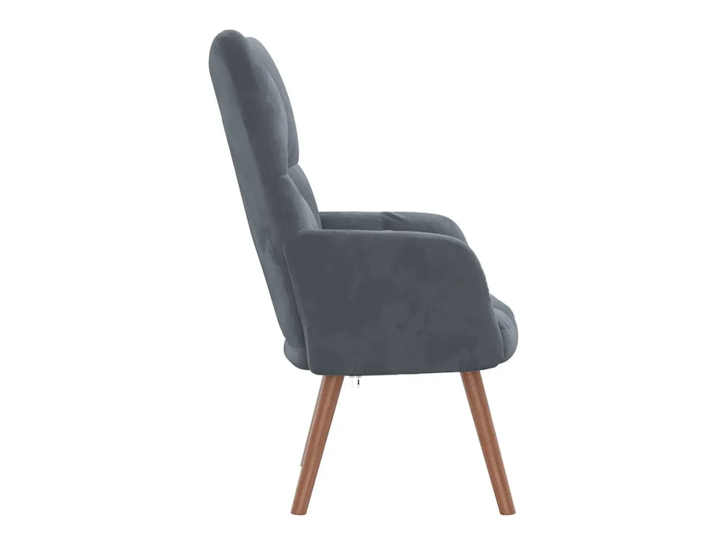 Sillón de relax de terciopelo gris oscuro