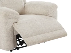 Sillón de relax eléctrico de tela beige KELUNO
