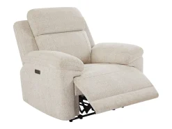 Sillón de relax eléctrico de tela beige KELUNO