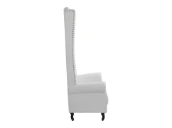 Sillón de respaldo alto cuero sintético blanco