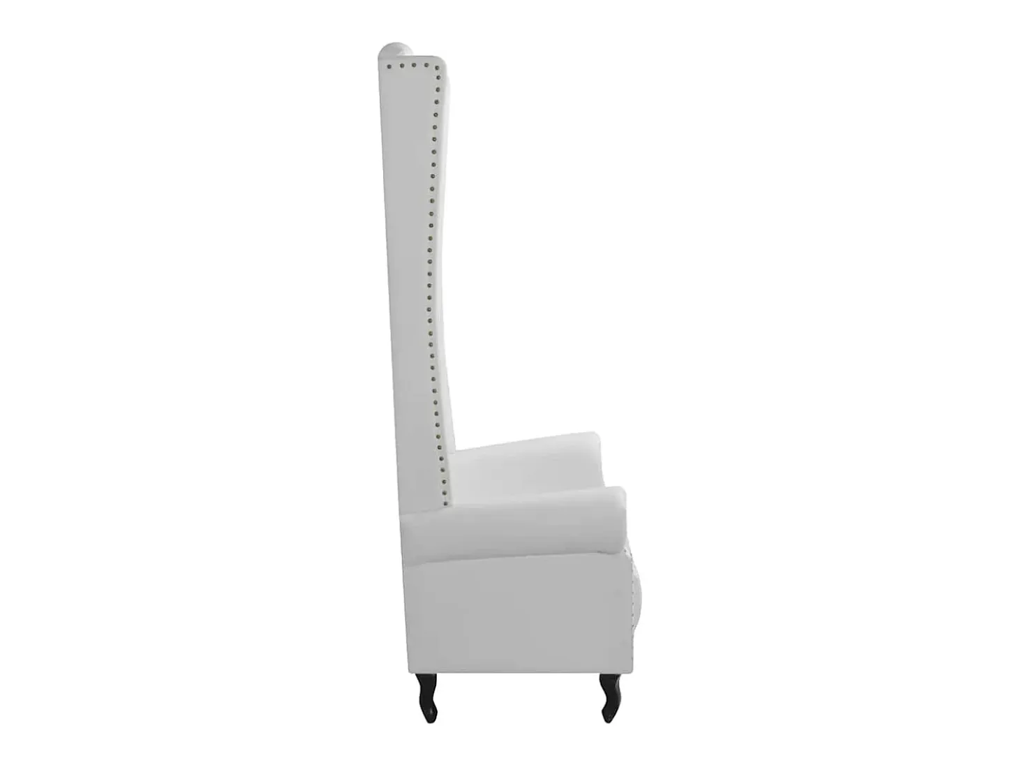 Sillón de respaldo alto cuero sintético blanco