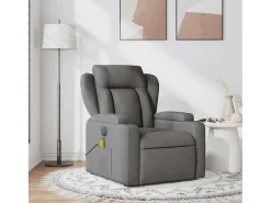 Sillón de salón | Silla | Sillón de masaje reclinable de tela gris oscuro SHL3764