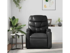 Sillón de salón | Silla | Sillón de masaje reclinable cuero sintético negro SHL3434