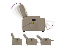 Sillón de salón | Silla | Sillón de masaje reclinable cuero sintético color capuchino SHL6533