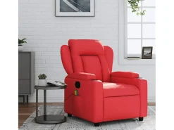 Sillón de salón | Silla | Sillón de masaje reclinable cuero sintético rojo SHL5160