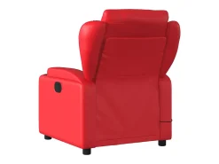Sillón de salón | Silla | Sillón de masaje reclinable cuero sintético rojo SHL5160
