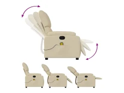Sillón de salón | Silla | Sillón de masaje reclinable de tela crema SHL8021
