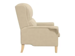 Sillón de salón | Silla de relax Crema 76x94x102 cm Microfibra SHL7015