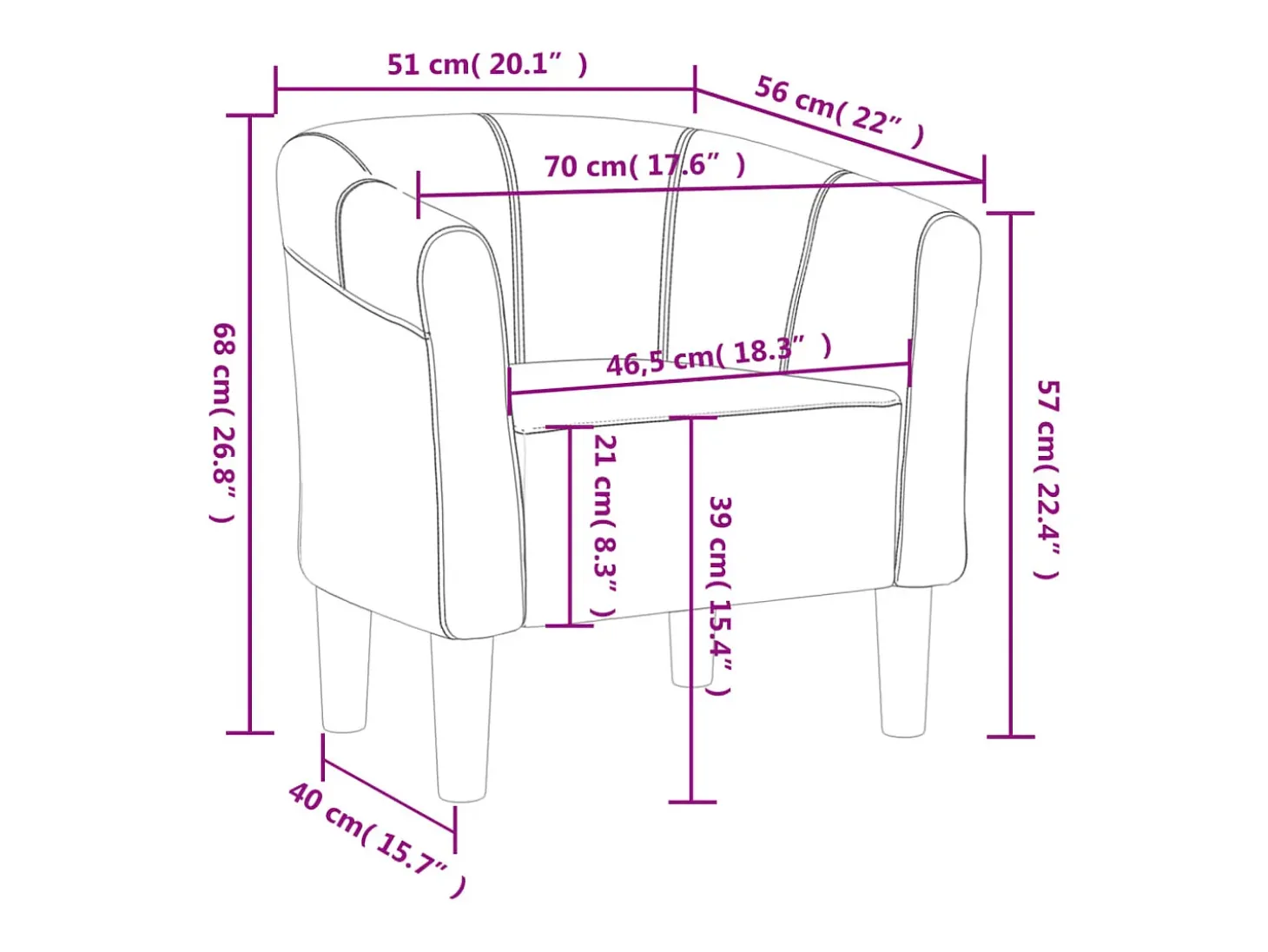 Sillón de salón | Silla de relax | Sillón de tela negra SHL9873