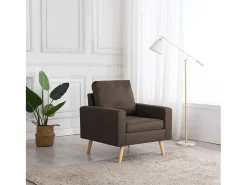 Sillón de salón | Silla de relax | Sillón de tela marrón SHL8023