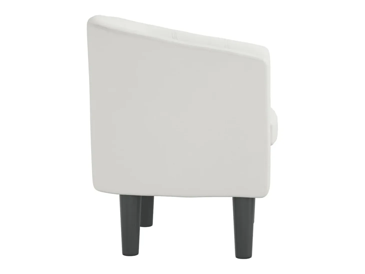 Sillón de salón cuero sintético blanco SHL4008