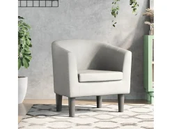 Sillón de salón cuero sintético blanco SHL4008