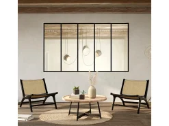 Sillón de teca negra y ratán natural - Kilka