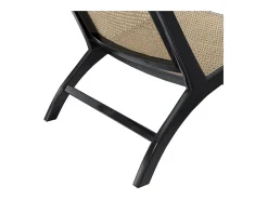 Sillón de teca negra y ratán natural - Kilka