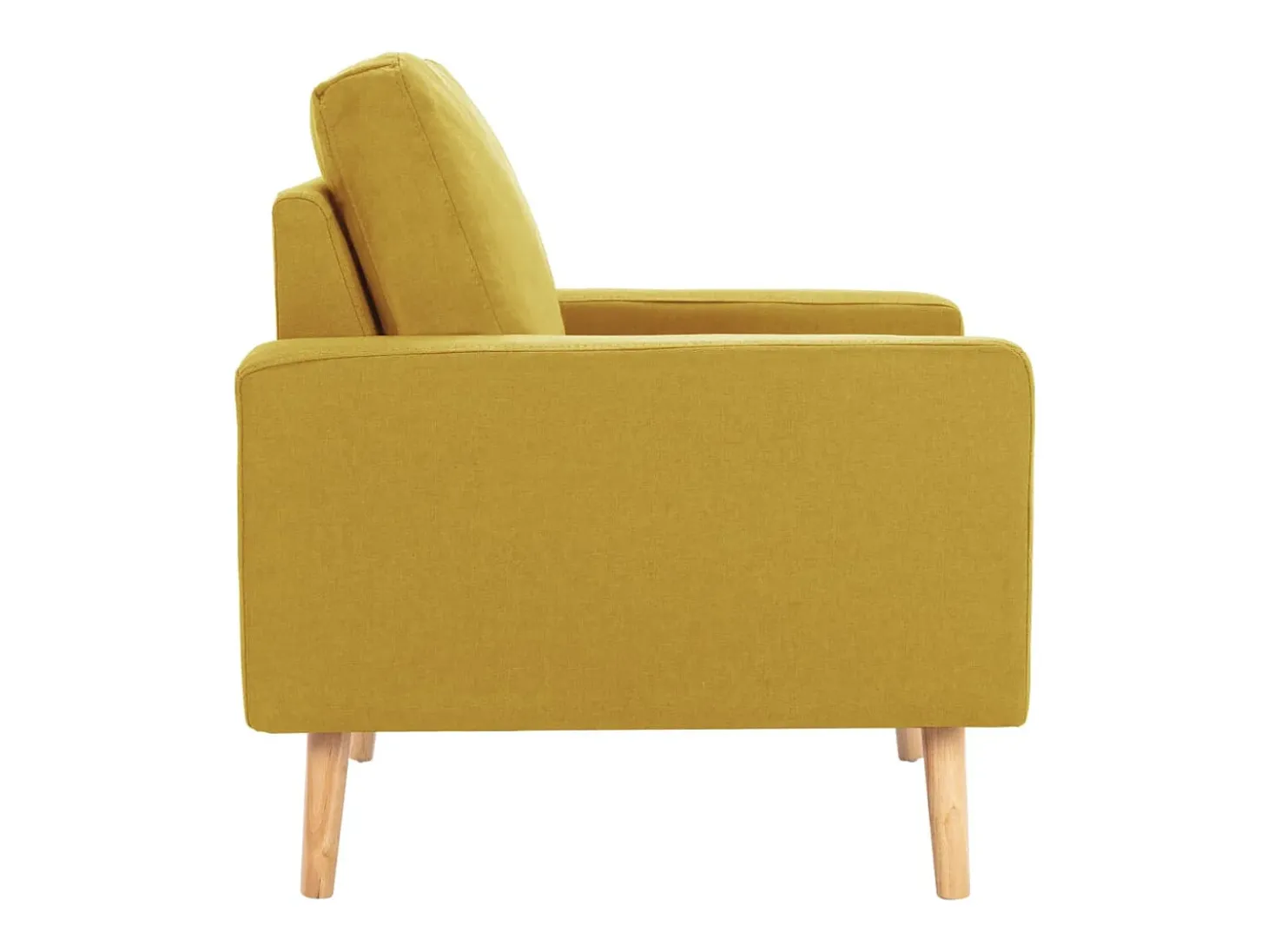 Sillón de tela amarillo