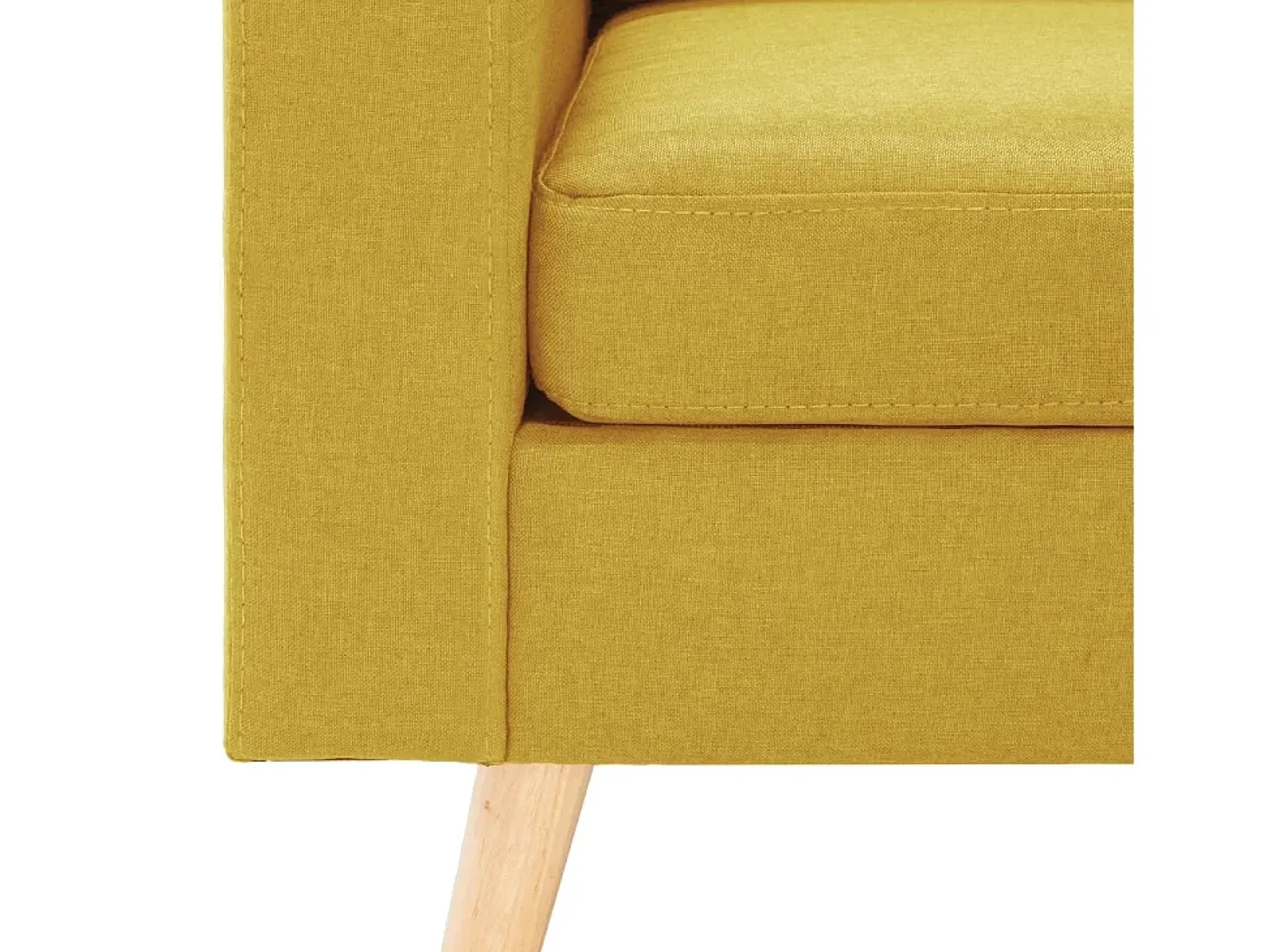 Sillón de tela amarillo