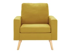 Sillón de tela amarillo