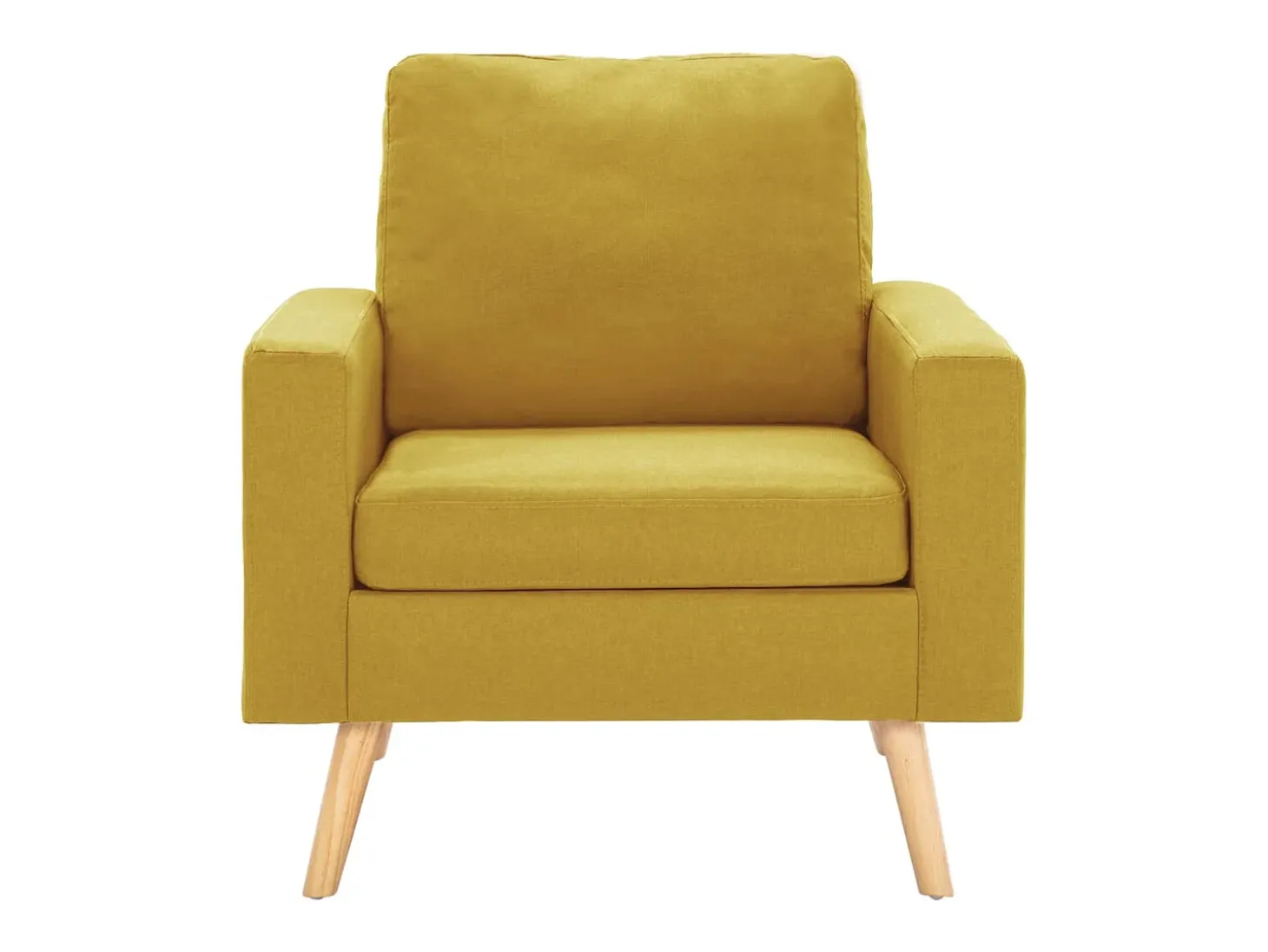 Sillón de tela amarillo
