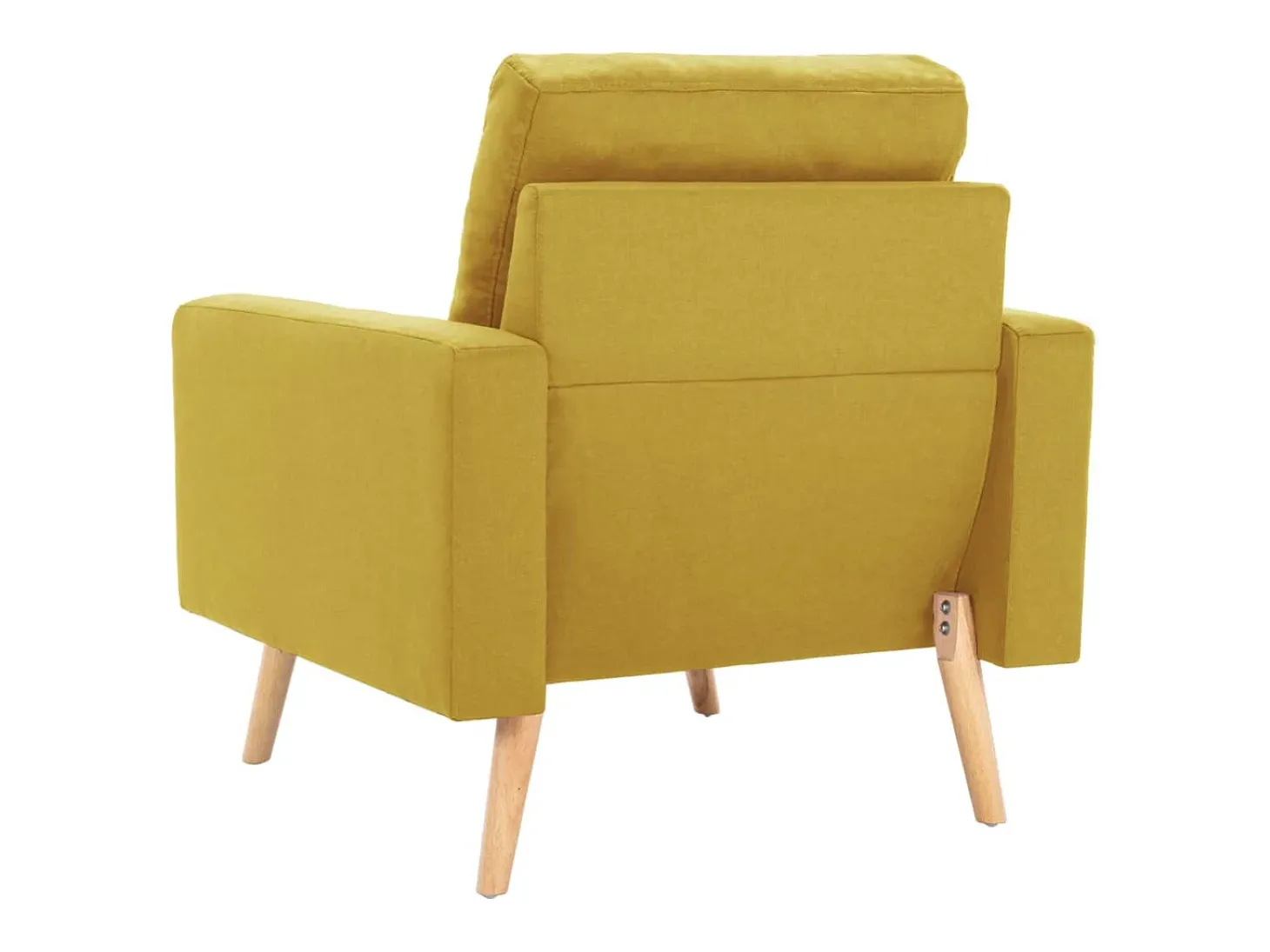 Sillón de tela amarillo